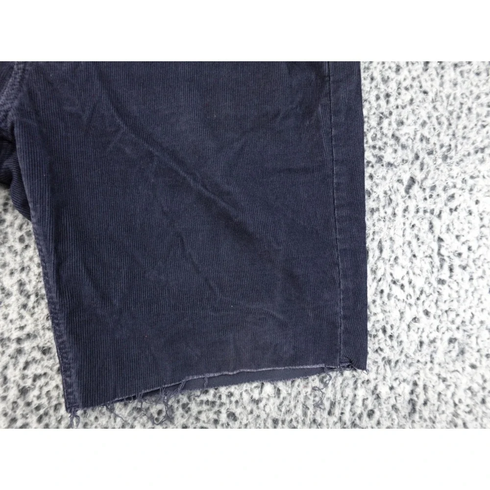 Abercrombie & Fitch Corduroy Shorts Mens 36 Navy Blue Good Cut‎ Off Stretch